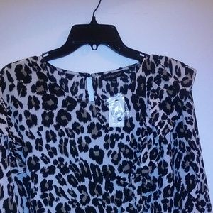(NWT) Lane Bryant Leopard Print Blouse sz 26